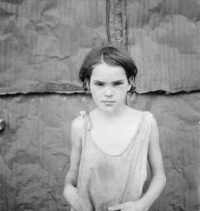 Child living in Oklahoma City shacktown, 1936. Creator: Dorothea Lange