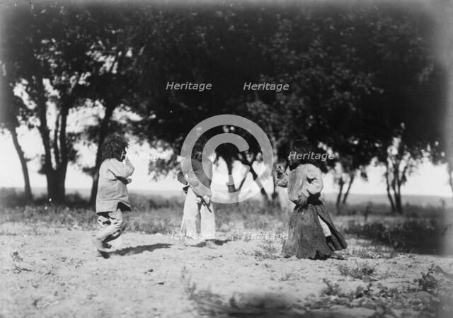 Child life, the cotton woods-Navaho, c1905. Creator: Edward Sheriff Curtis.
