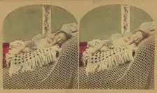 Child sleeping, about 1860. Creator: London Stereoscopic & Photographic Co