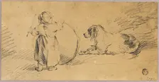 Child Playing with Hoop and Dog, 1791. Creator: George Morland