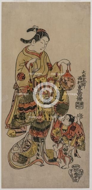 Child Reaching for a Fishbowl, c. mid 1720s. Creator: Nishimura Shigenaga (Japanese, 1697?-1756).