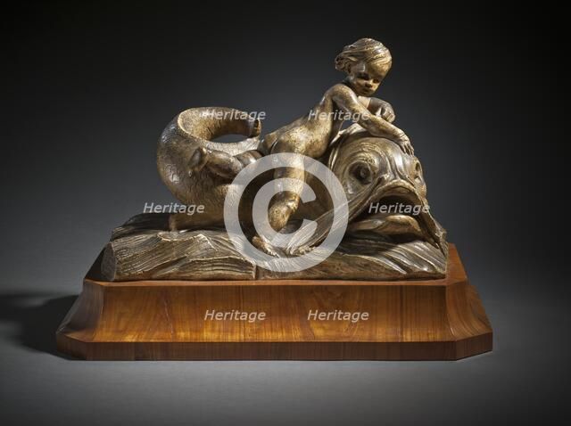 Child Riding a Dolphin, 1738. Creator: Edme Bouchardon.