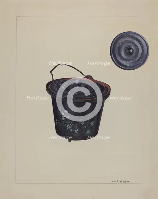 Child's Toy Iron Kettle, c. 1937. Creator: William O. Fletcher.