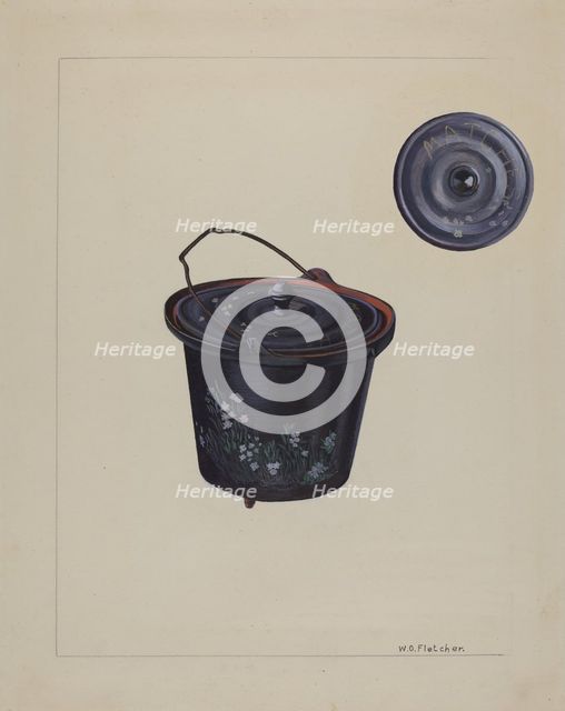 Child's Toy Iron Kettle, c. 1937. Creator: William O. Fletcher.