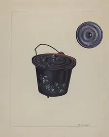 Child's Toy Iron Kettle, c. 1937. Creator: William O. Fletcher