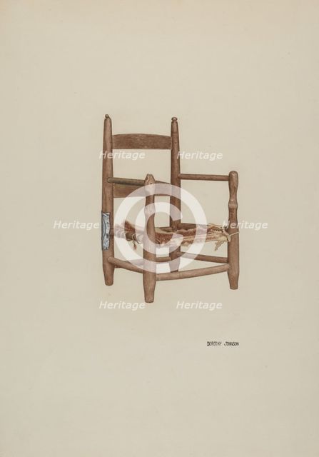 Child's Armchair, c. 1939. Creator: Dorothy Johnson.