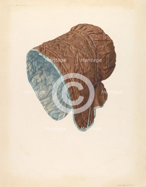Child's Bonnet, c. 1938. Creator: Dorothea Mierisch.