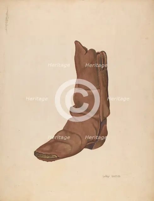 Child's Boot, c. 1940. Creator: LeRoy Griffith.