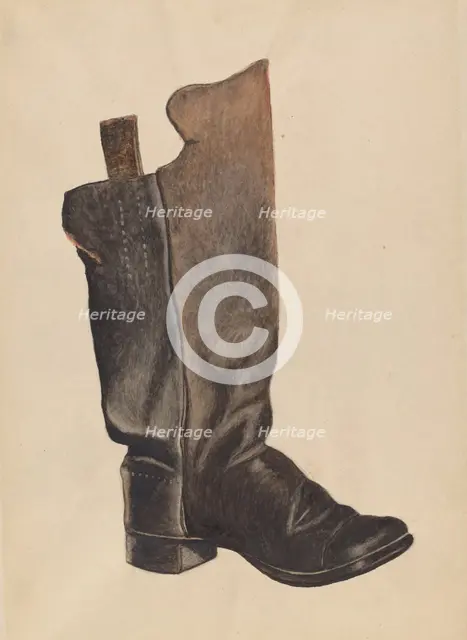 Child's Boot, c. 1937. Creator: Earl Butlin.