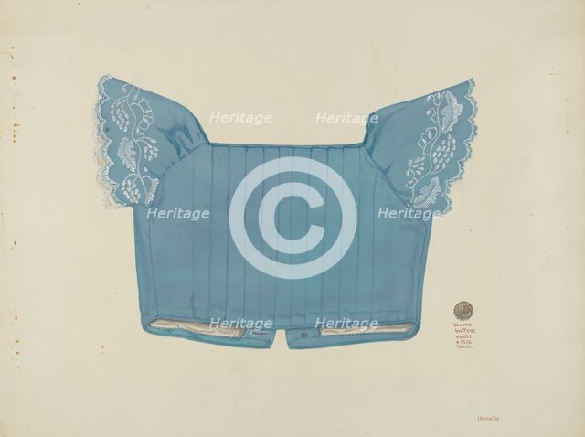 Child's Bodice, c. 1940. Creator: Irene M. Burge.