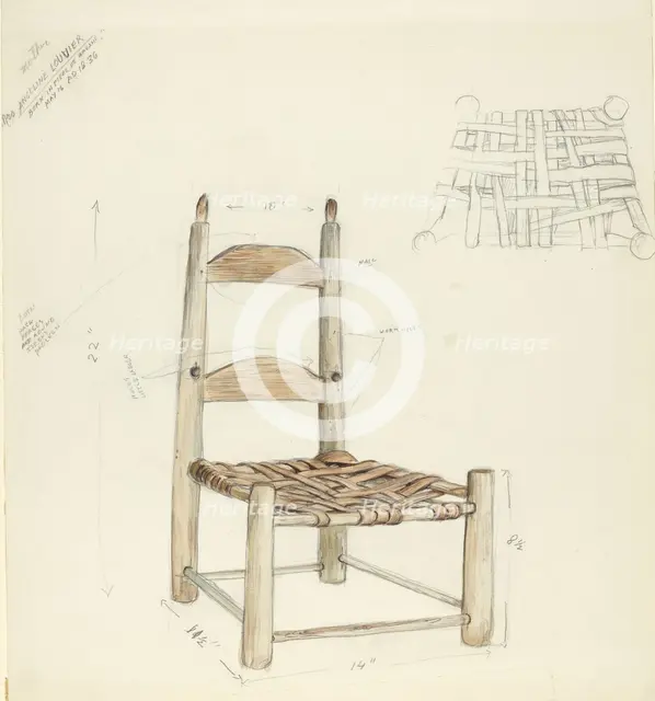 Child's Chair, 1935/1942. Creator: Unknown.