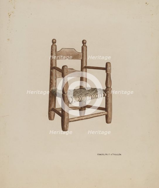 Child's Chair, 1940. Creator: Randolph Atkinson.