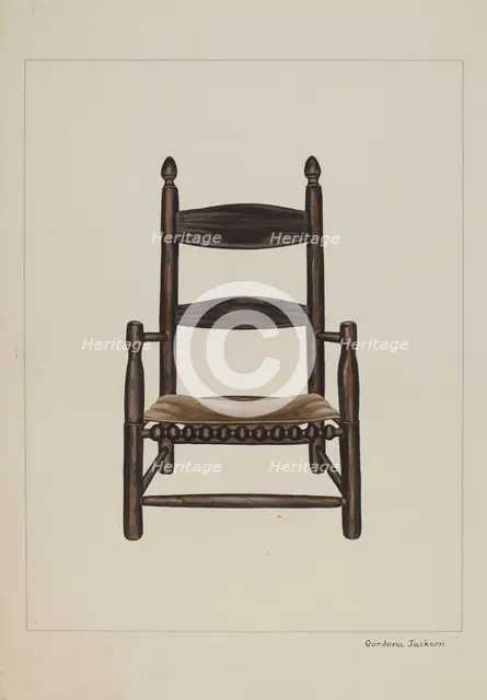 Child's Chair, c. 1937. Creator: Gordena Jackson.