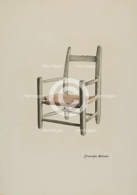 Child's Chair, c. 1940. Creator: Randolph Atkinson.