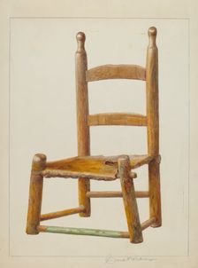 Child's chair, probably 1938. Creator: Cora Parker