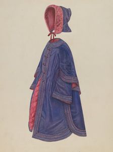Child's Coat & Bonnet, c. 1941. Creator: Nancy Crimi