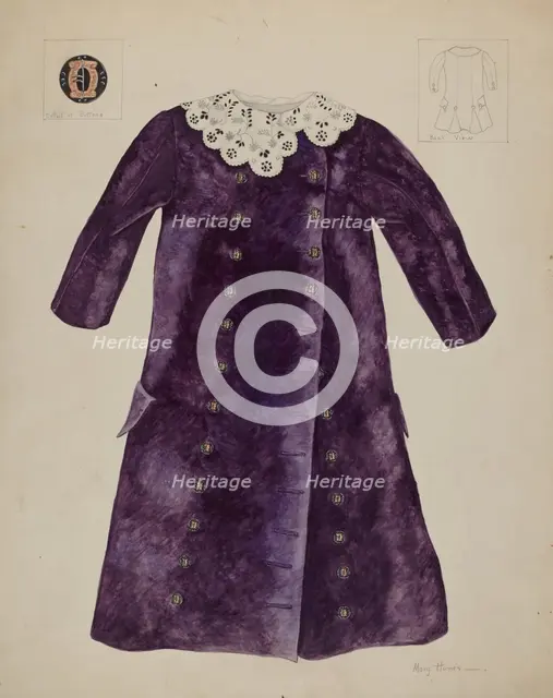 Child's Coat, c. 1937. Creator: Mary E Humes.