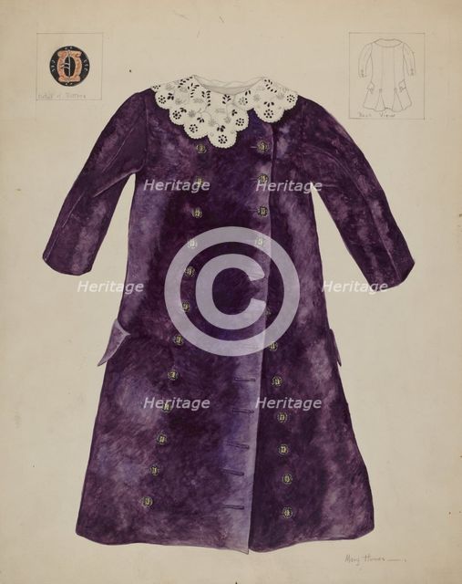 Child's Coat, c. 1937. Creator: Mary E Humes.