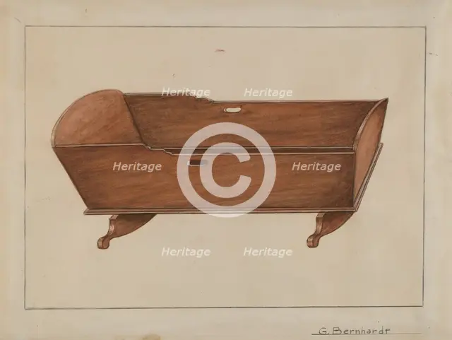 Child's Cradle, c. 1936. Creator: Gerald Bernhardt.