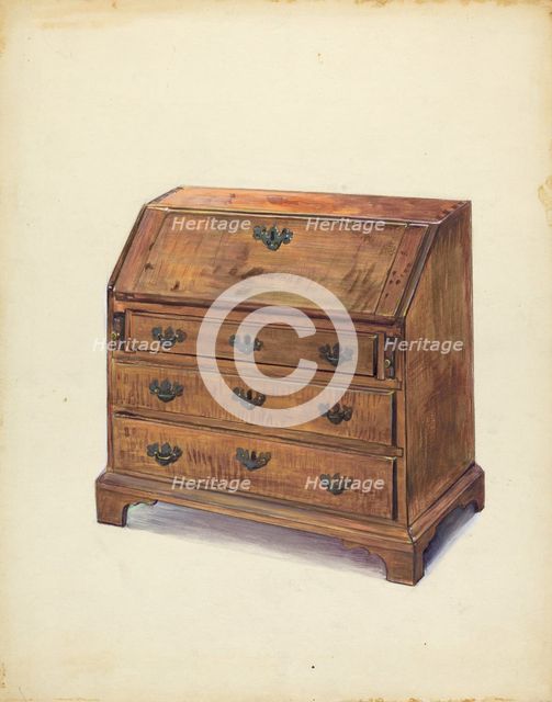 Child's Desk, c. 1937. Creator: Mina Lowry.