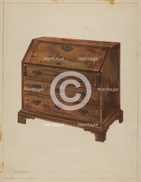 Child's Desk, c. 1937. Creator: Ernest Busenbark.