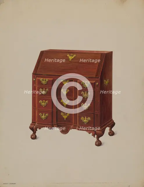 Child's Desk, c. 1937. Creator: Harry Eisman.
