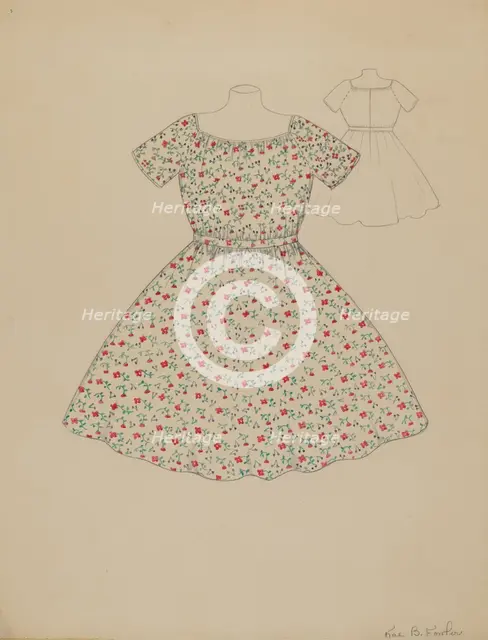Child's Dress, c. 1936. Creator: Catherine Fowler.