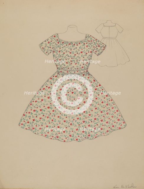 Child's Dress, c. 1936. Creator: Catherine Fowler.