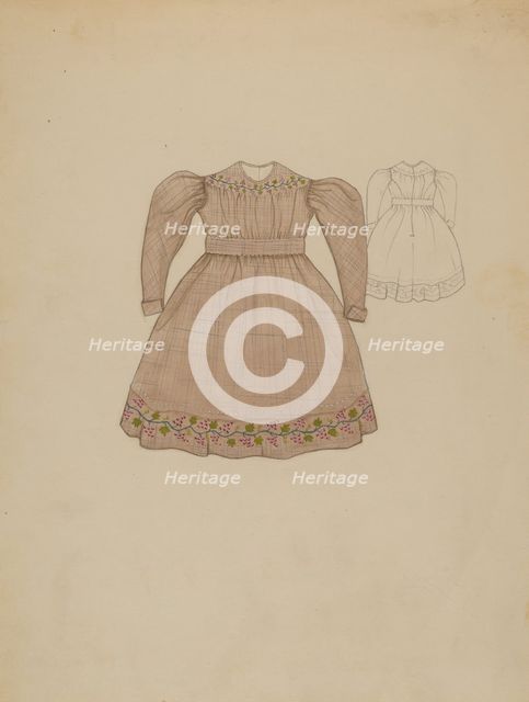 Child's Dress, c. 1936. Creator: Dorothy Gernon.