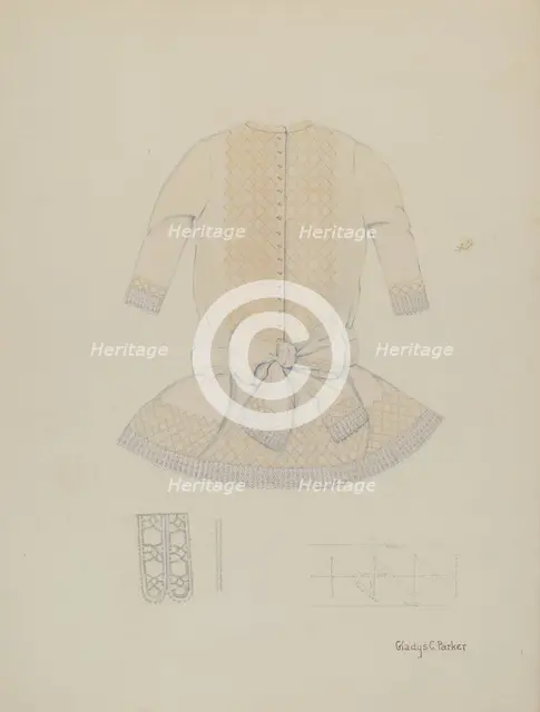 Child's Dress, c. 1936. Creator: Gladys C. Parker.
