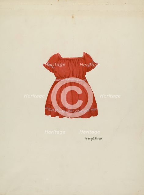 Child's Dress, c. 1936. Creator: Gladys C. Parker.