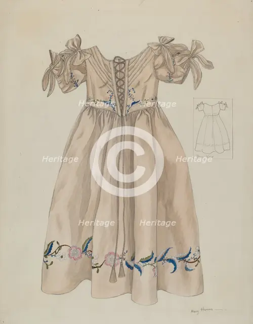 Child's Dress, c. 1936. Creator: Mary E Humes.