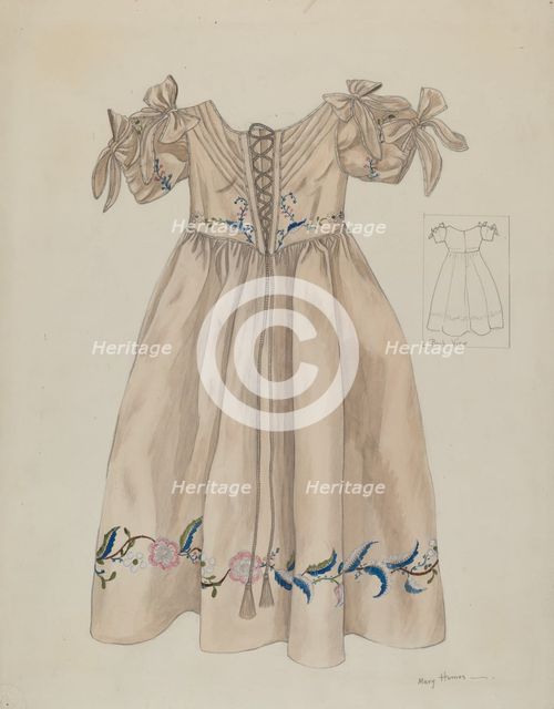 Child's Dress, c. 1936. Creator: Mary E Humes.