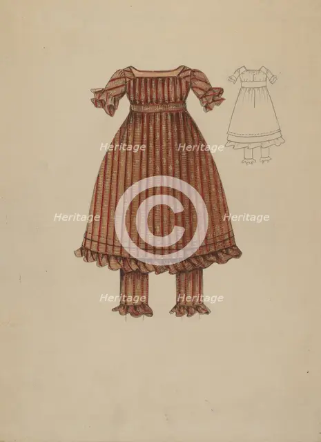Child's Dress, c. 1936. Creator: Margaret Concha.
