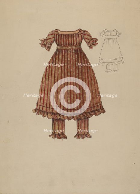 Child's Dress, c. 1936. Creator: Margaret Concha.