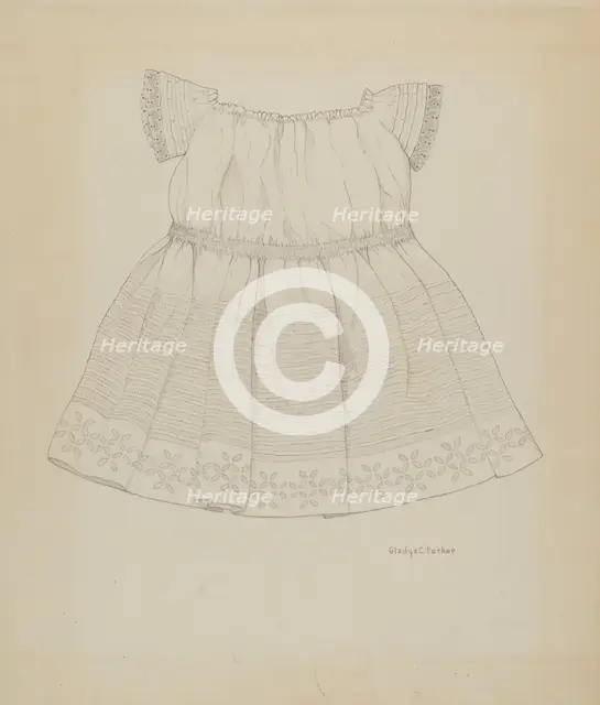 Child's Dress, c. 1937. Creator: Gladys C. Parker.