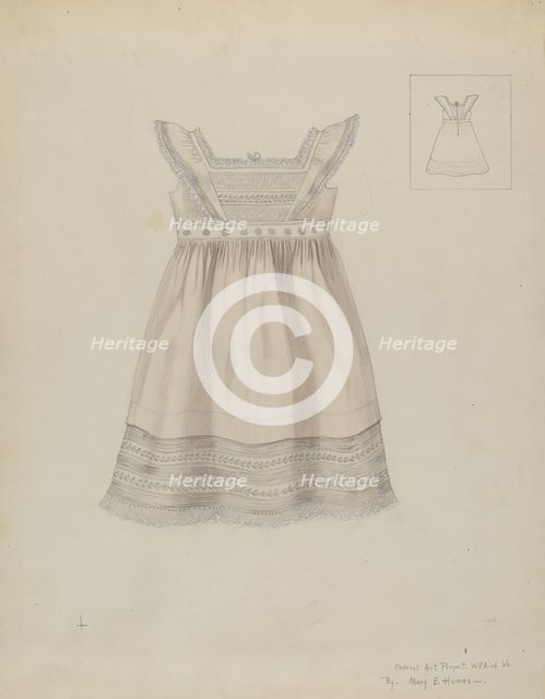 Child's Dress, c. 1937. Creator: Mary E Humes.