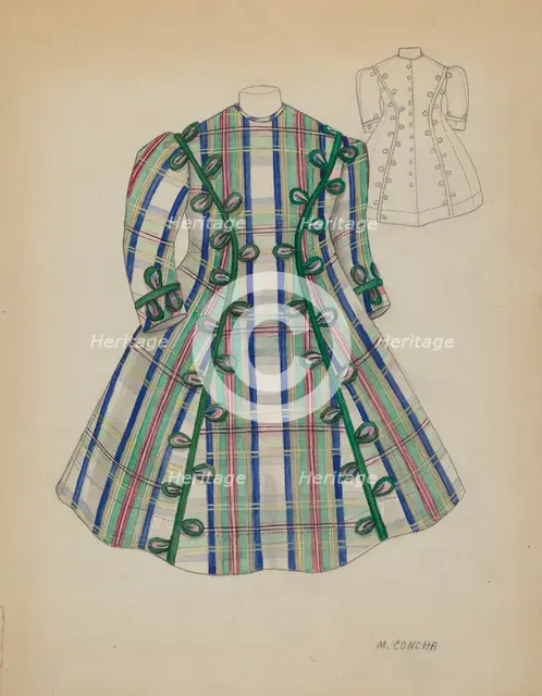 Child's Dress, c. 1937. Creator: Margaret Concha.