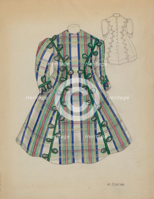 Child's Dress, c. 1937. Creator: Margaret Concha.