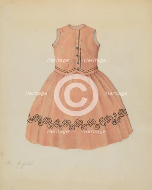 Child's Dress, c. 1937. Creator: Sara Garfinkel.