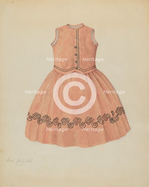 Child's Dress, c. 1937. Creator: Sara Garfinkel.