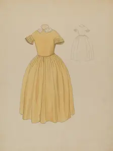 Child's Dress & Collar, c. 1936. Creator: Roberta Spicer