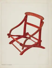 Child's Folding Chair, c. 1938. Creator: Magnus S. Fossum