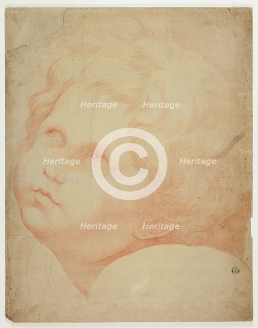 Child's Head, Looking Upward, 17th century. Creator: Possibly after Raphael Sanzio, called Raphael .