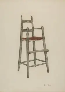Child's High Chair, 1939. Creator: Dorothy Johnson