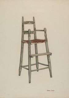 Child's High Chair, 1939. Creator: Dorothy Johnson