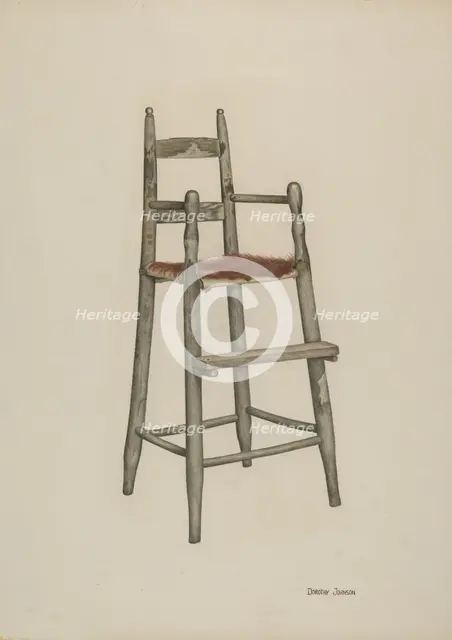 Child's High Chair, 1939. Creator: Dorothy Johnson.