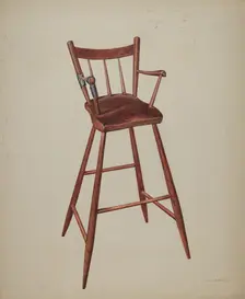 Child's High Chair, 1939. Creator: Herman O. Stroh