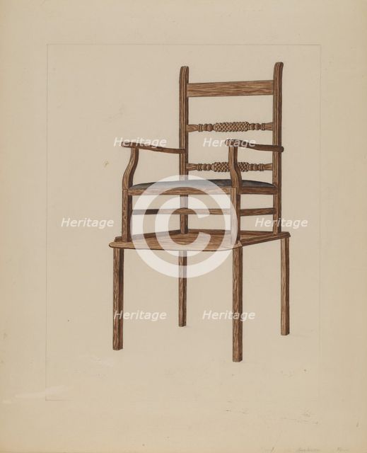 Child's High Chair, c. 1937. Creator: Frederick Jackson.