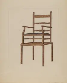 Child's High Chair, c. 1937. Creator: Frederick Jackson
